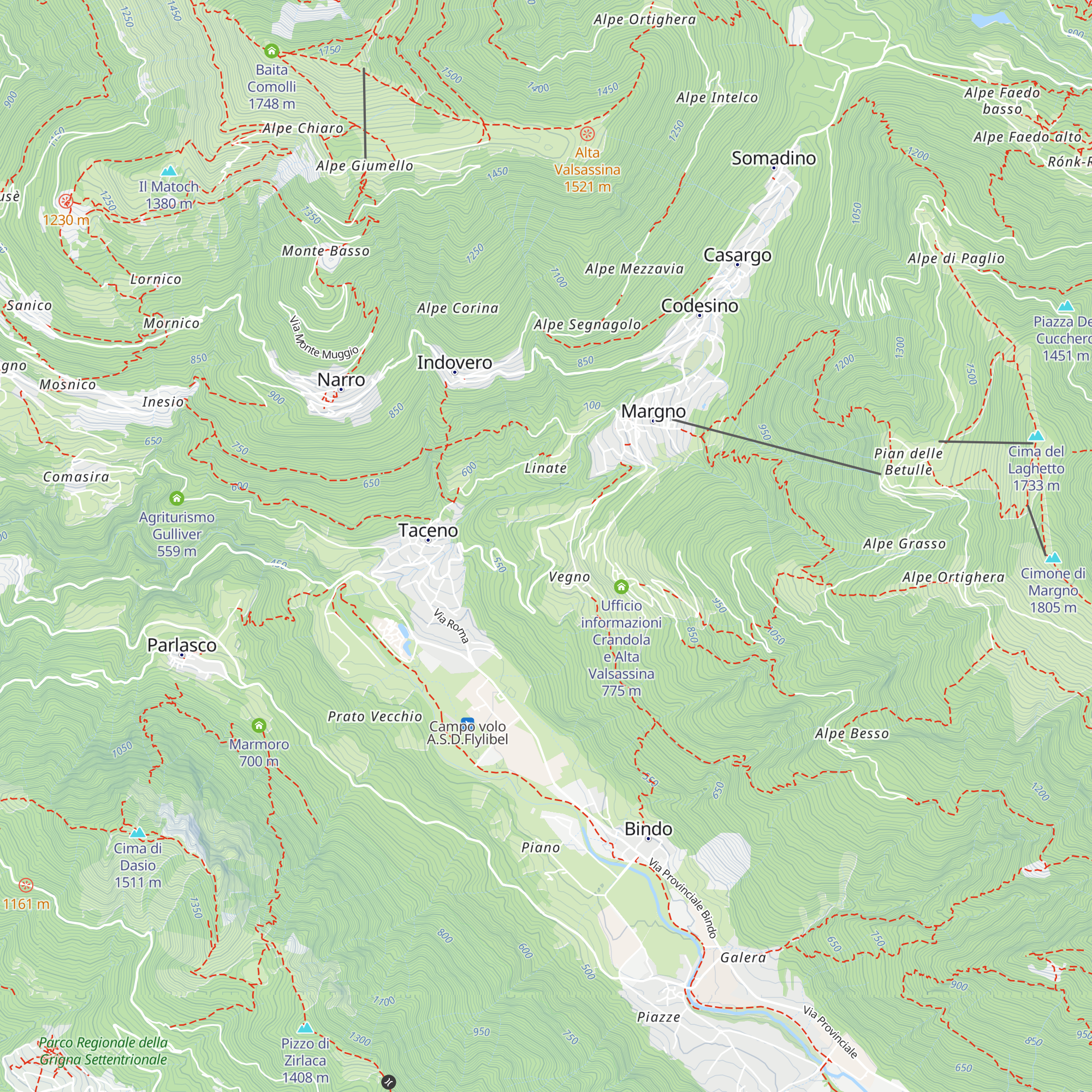Albergo Ristorante Sassi Rossi map