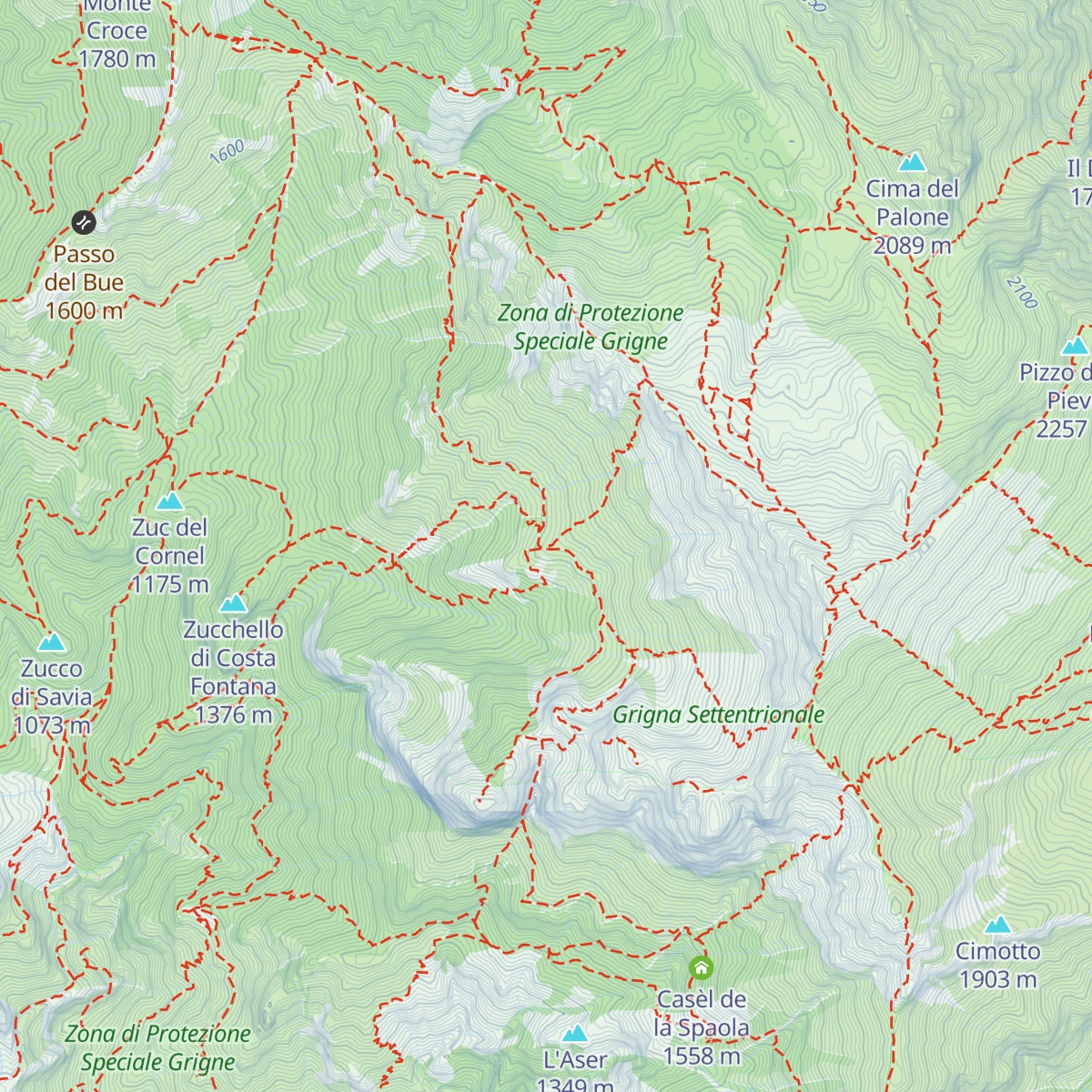 Rifugio Bietti Buzzi map