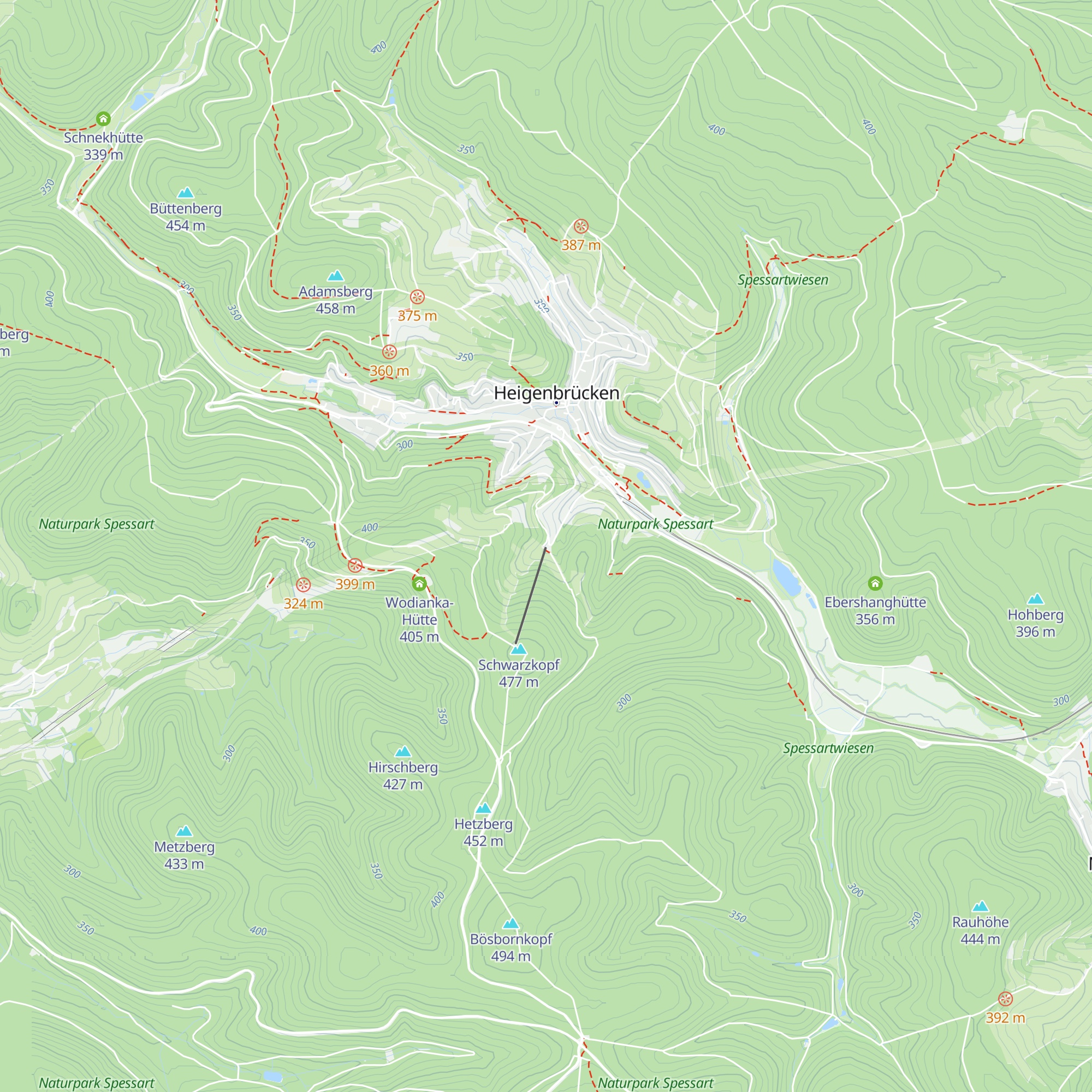 Skihütte Skiclub Heigenbrücken map