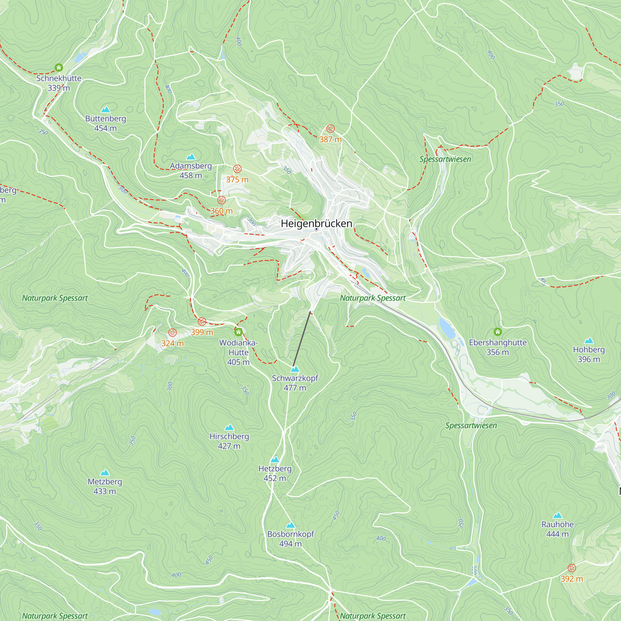 Skihütte Skiclub Heigenbrücken map