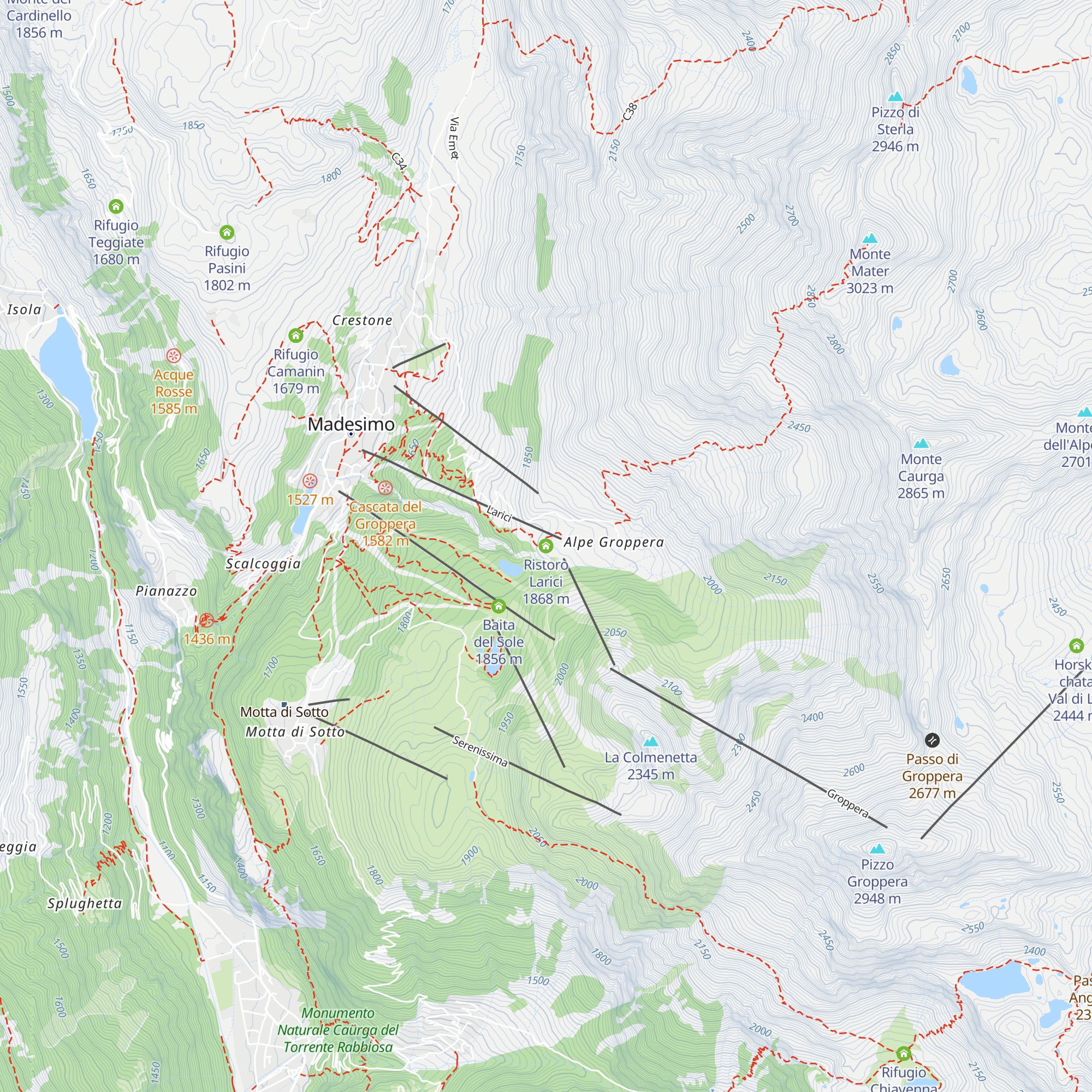 Ristoro Larici map