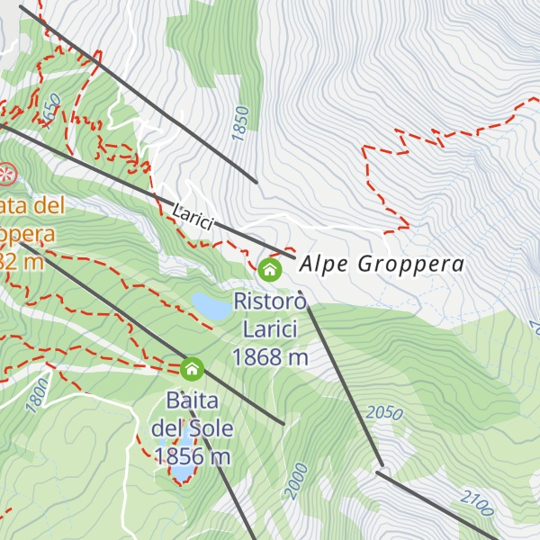 Map of Ristoro Larici