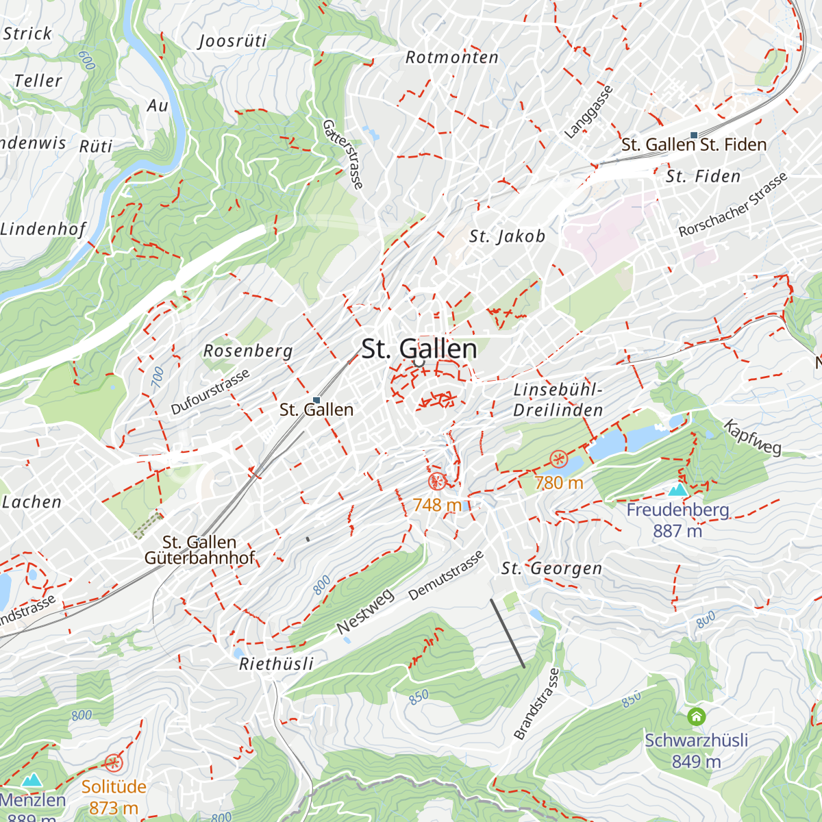 Tourist Information St.Gallen map
