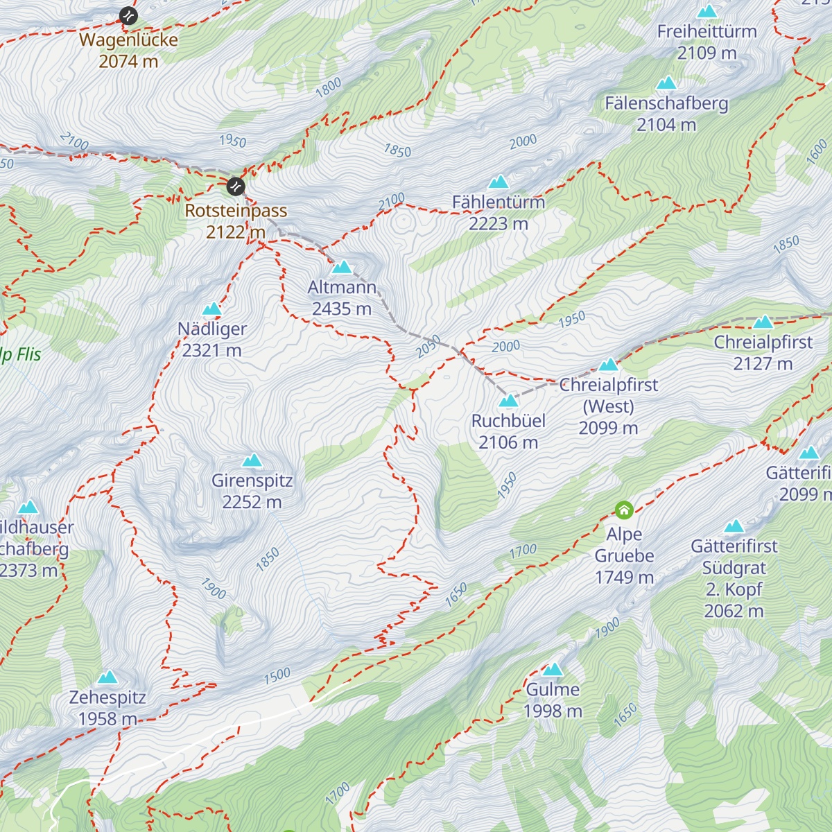 Zwinglipasshütte map