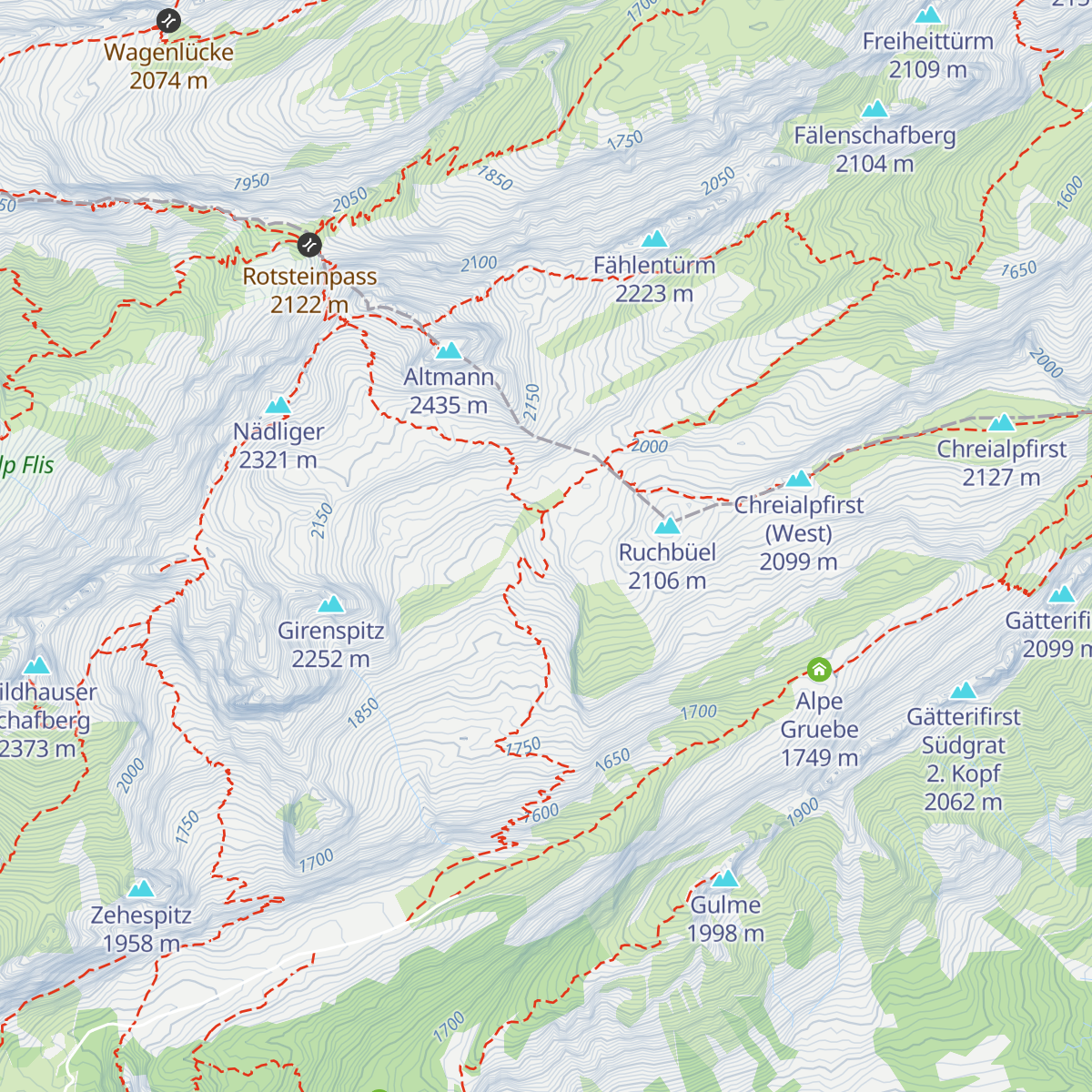 Zwinglipasshütte map