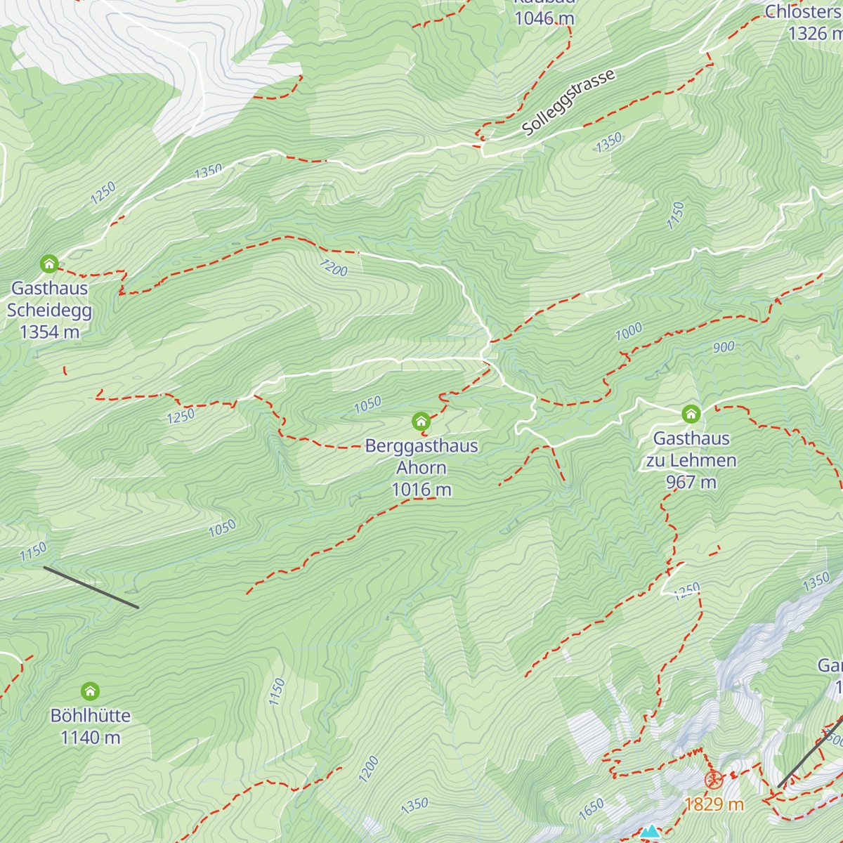 Berggasthaus Ahorn map