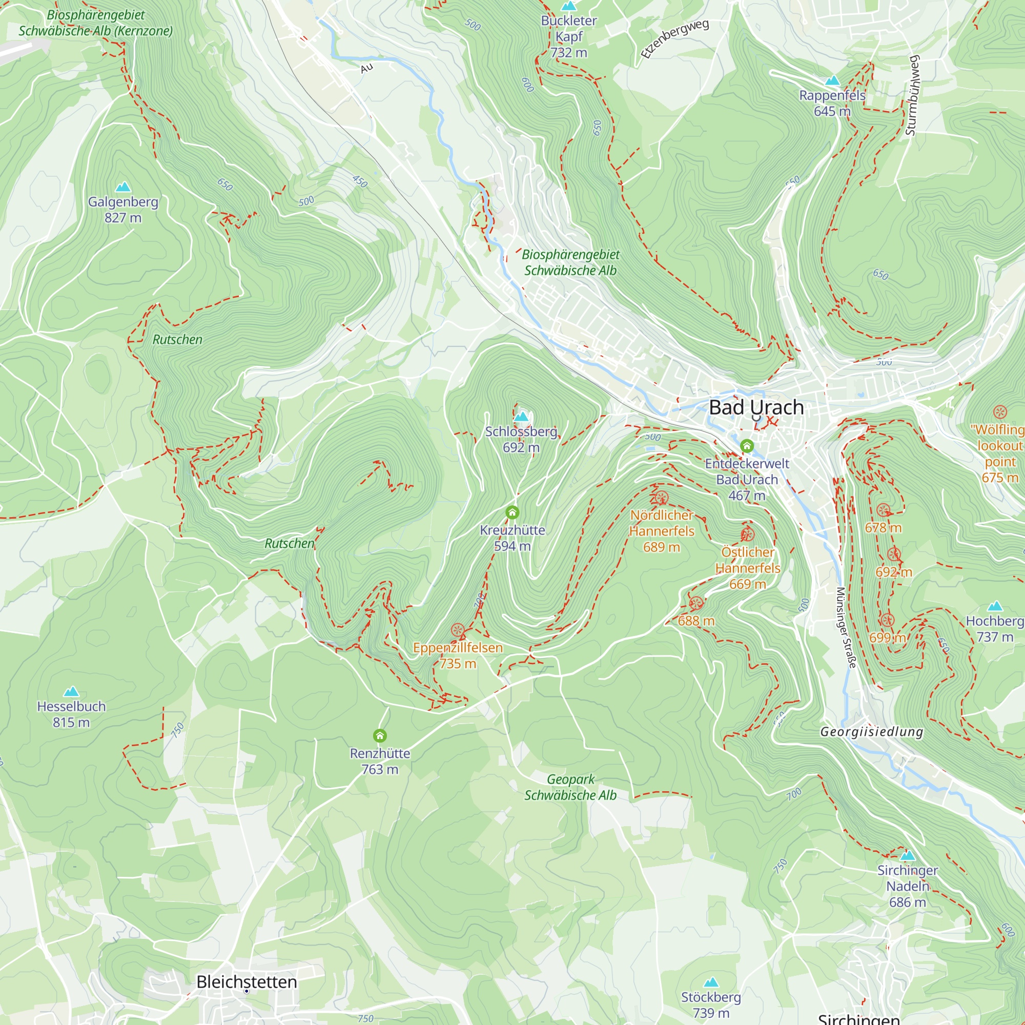 Kreuzhütte map