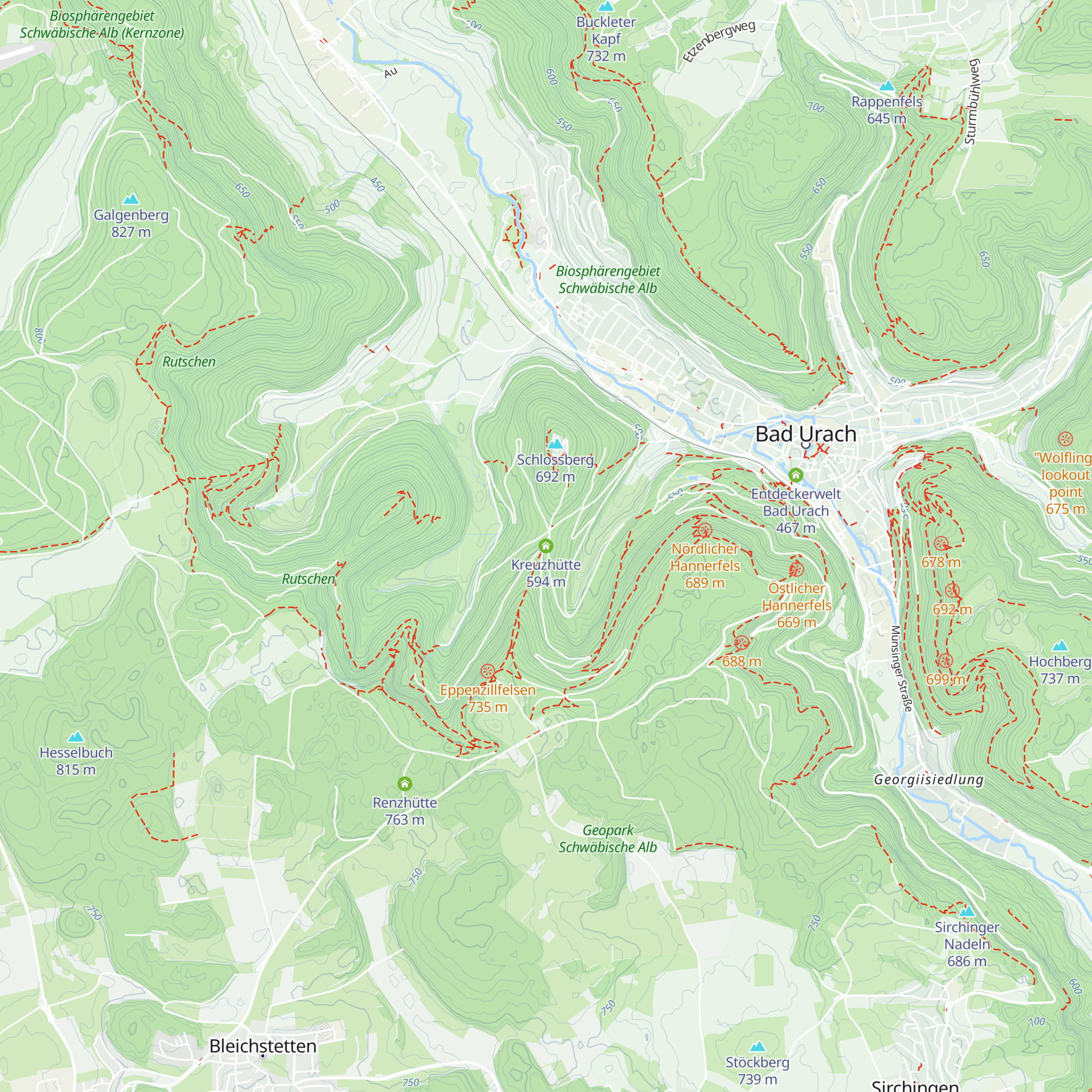 Kreuzhütte map