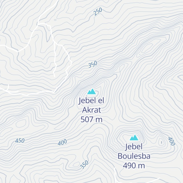 Map of Jebel el Akrat