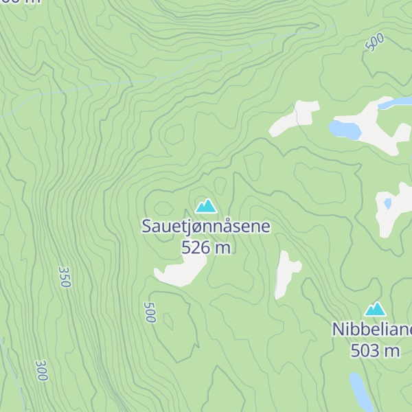 Map of Sauetjønnåsene