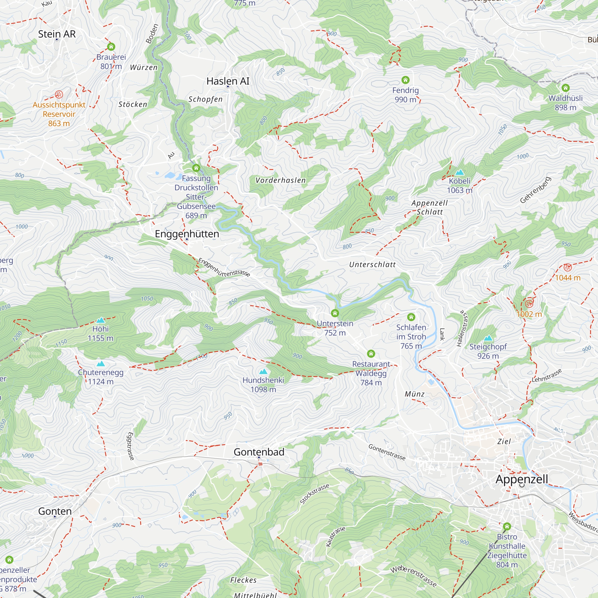 Katzenschwanz map