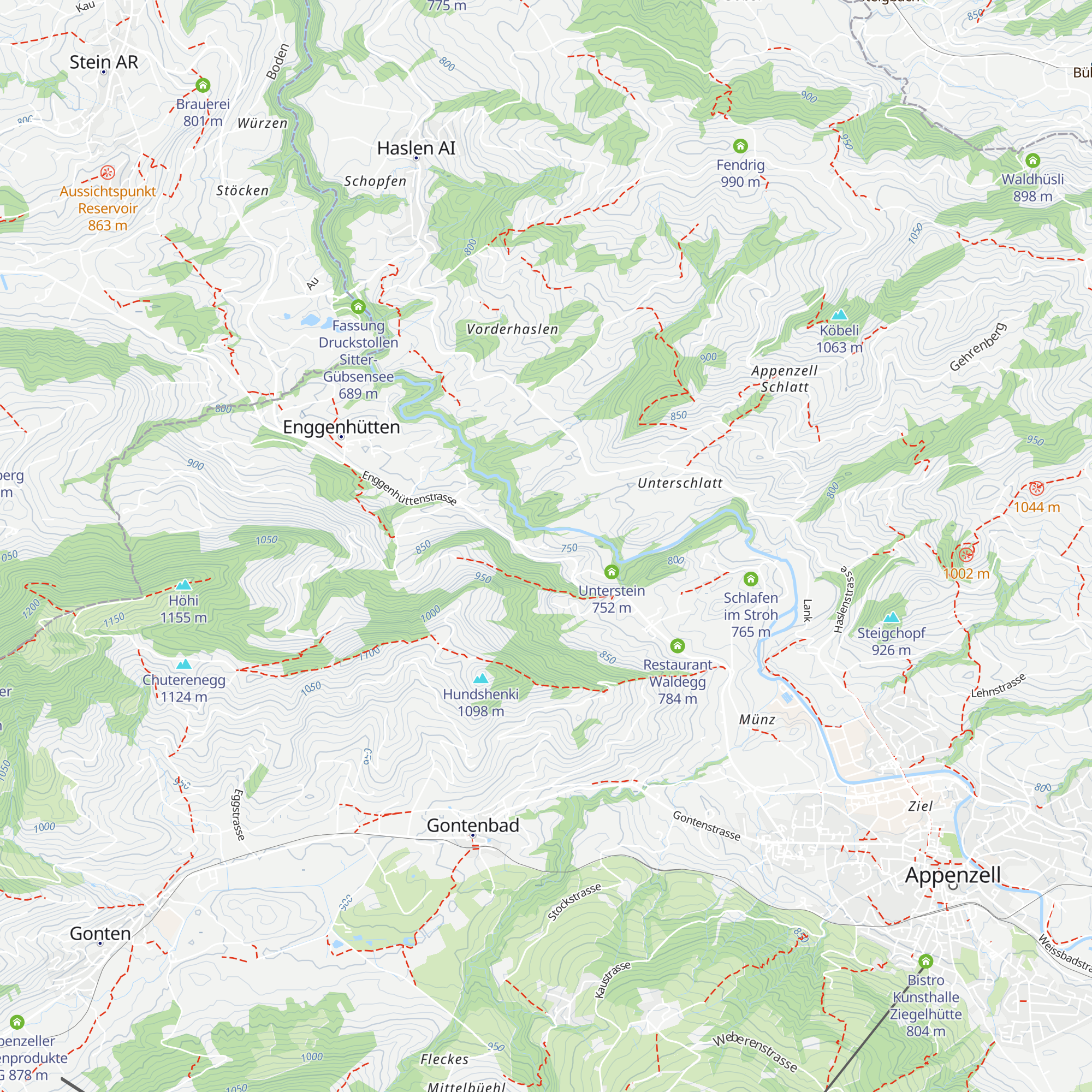 Katzenschwanz map