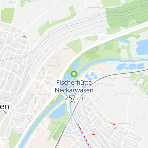 Map of Fischerhütte Neckarwasen