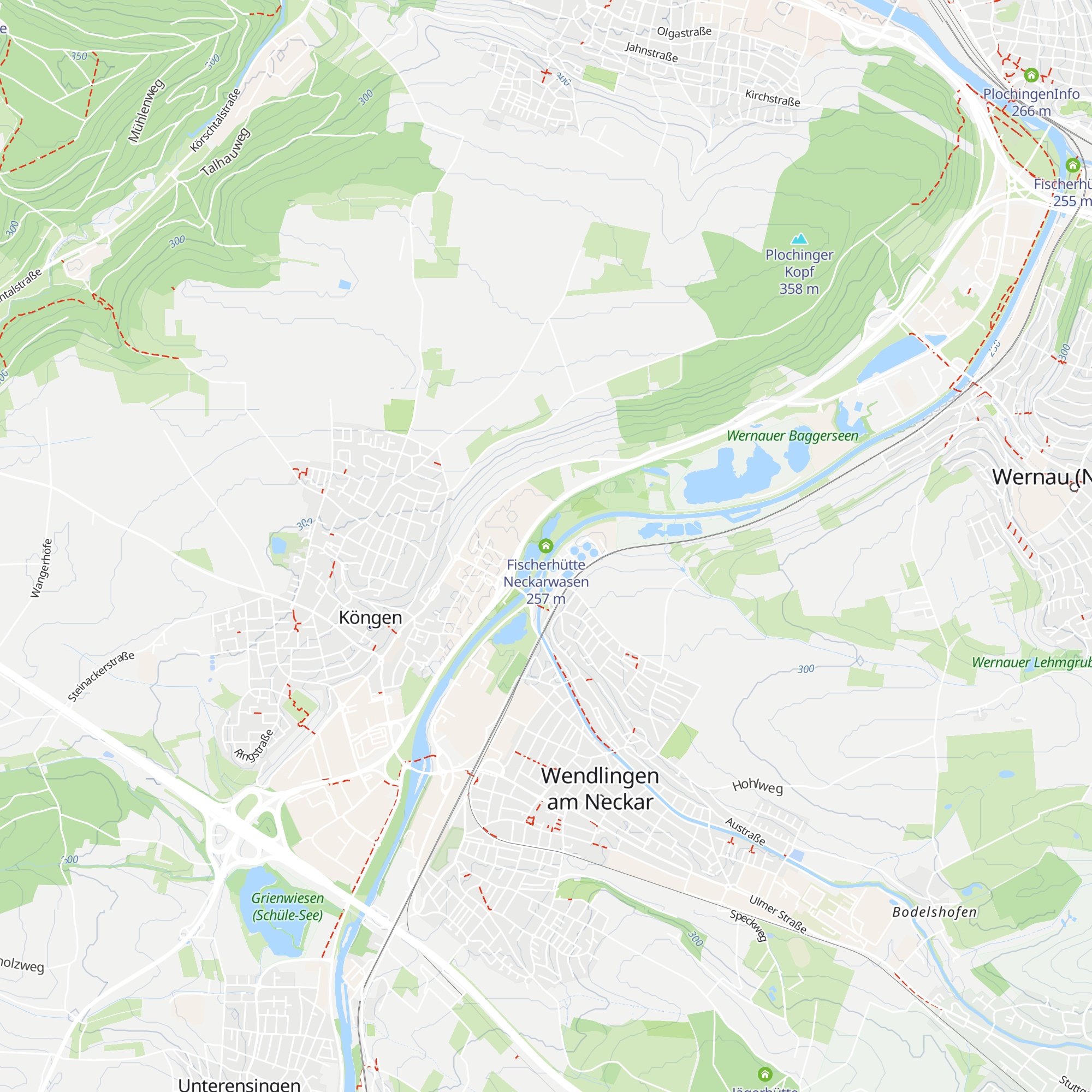 Fischerhütte Neckarwasen map