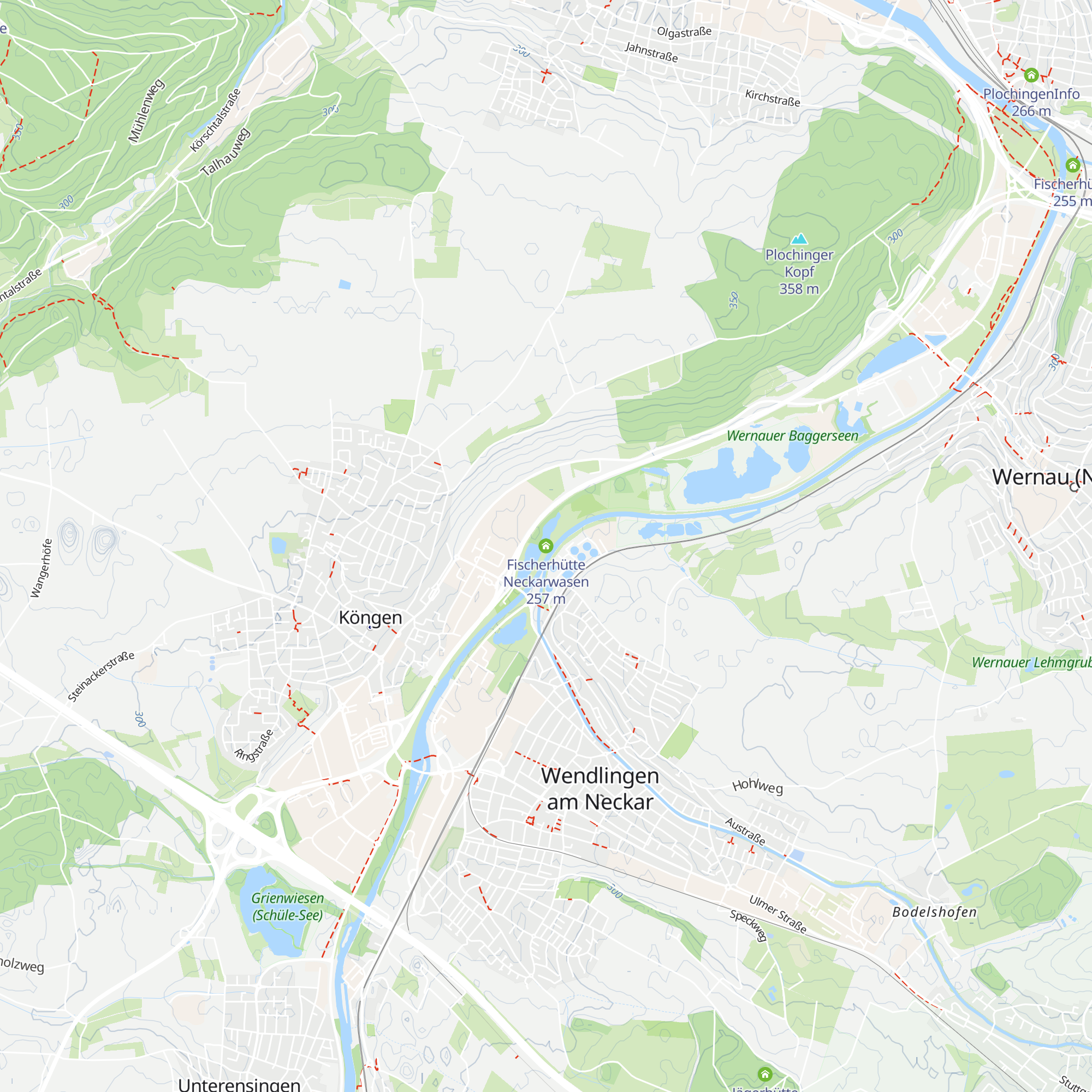 Fischerhütte Neckarwasen map