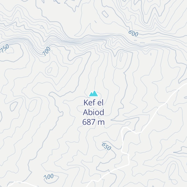 Map of Kef el Abiod