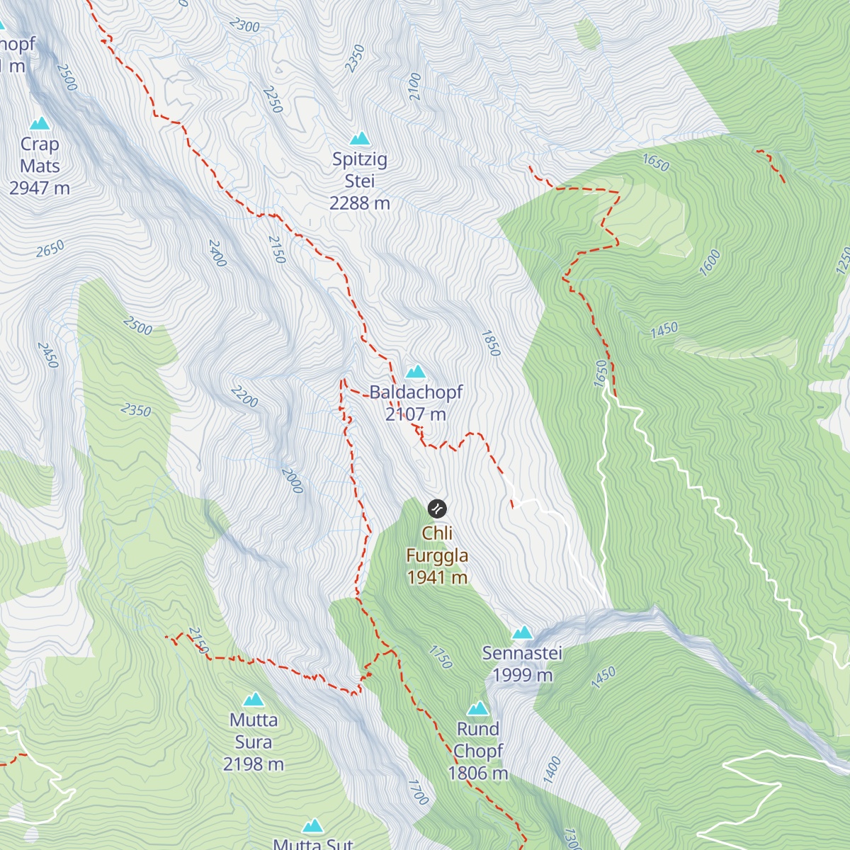 Ringelspitzhütte SAC map