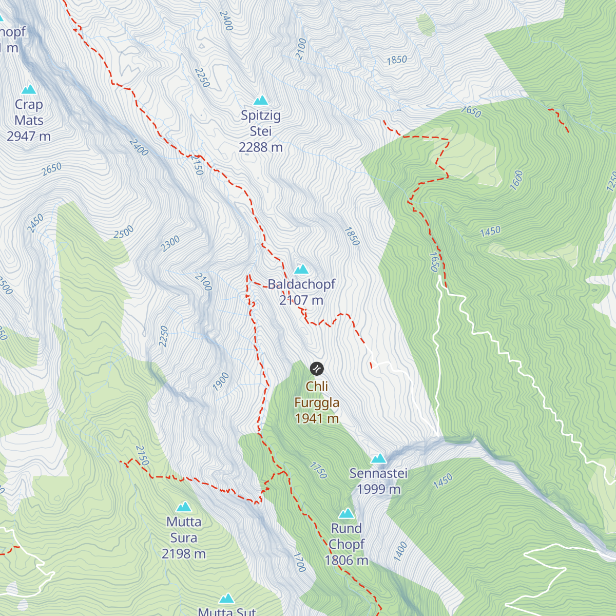 Ringelspitzhütte SAC map