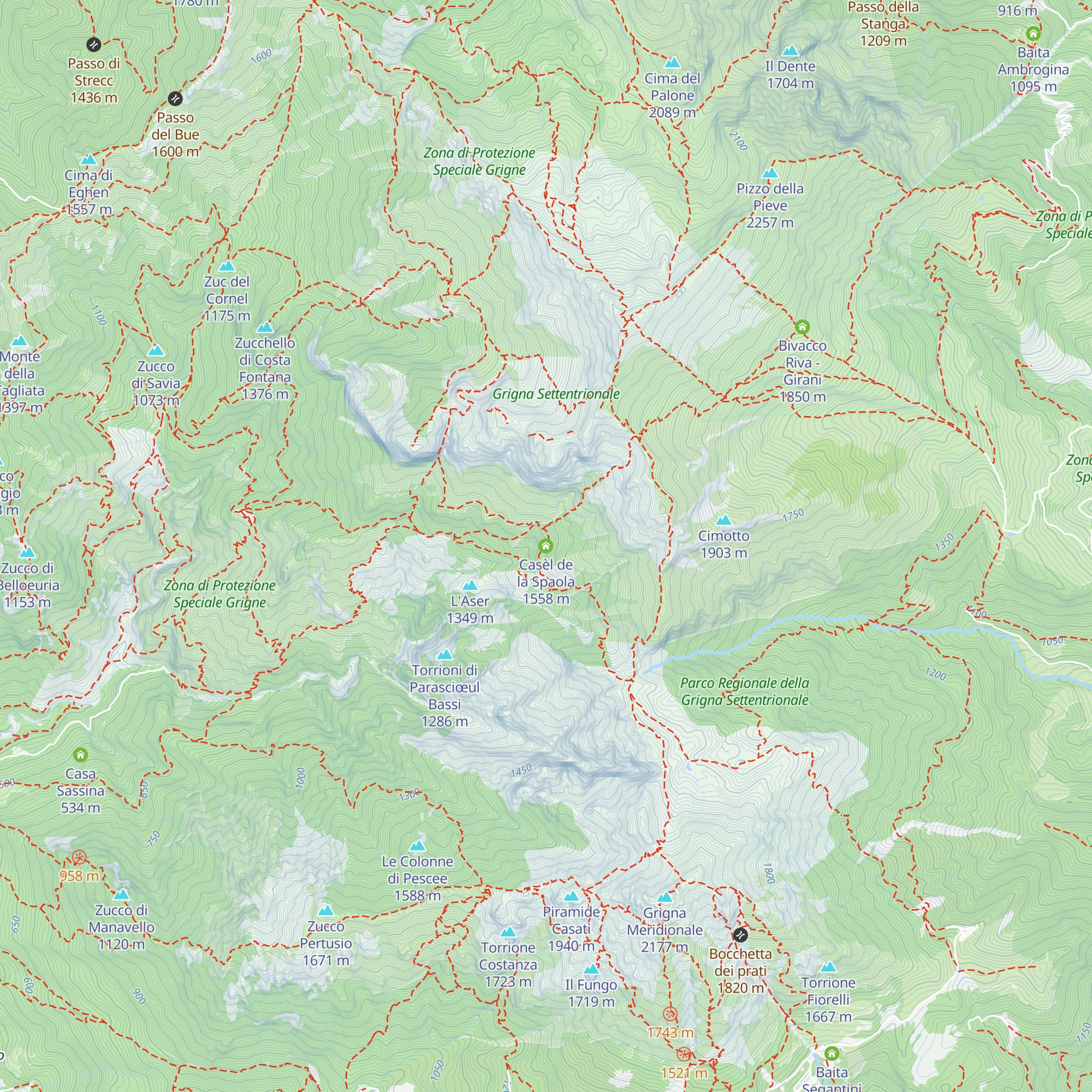 Casèl de la Spaola map