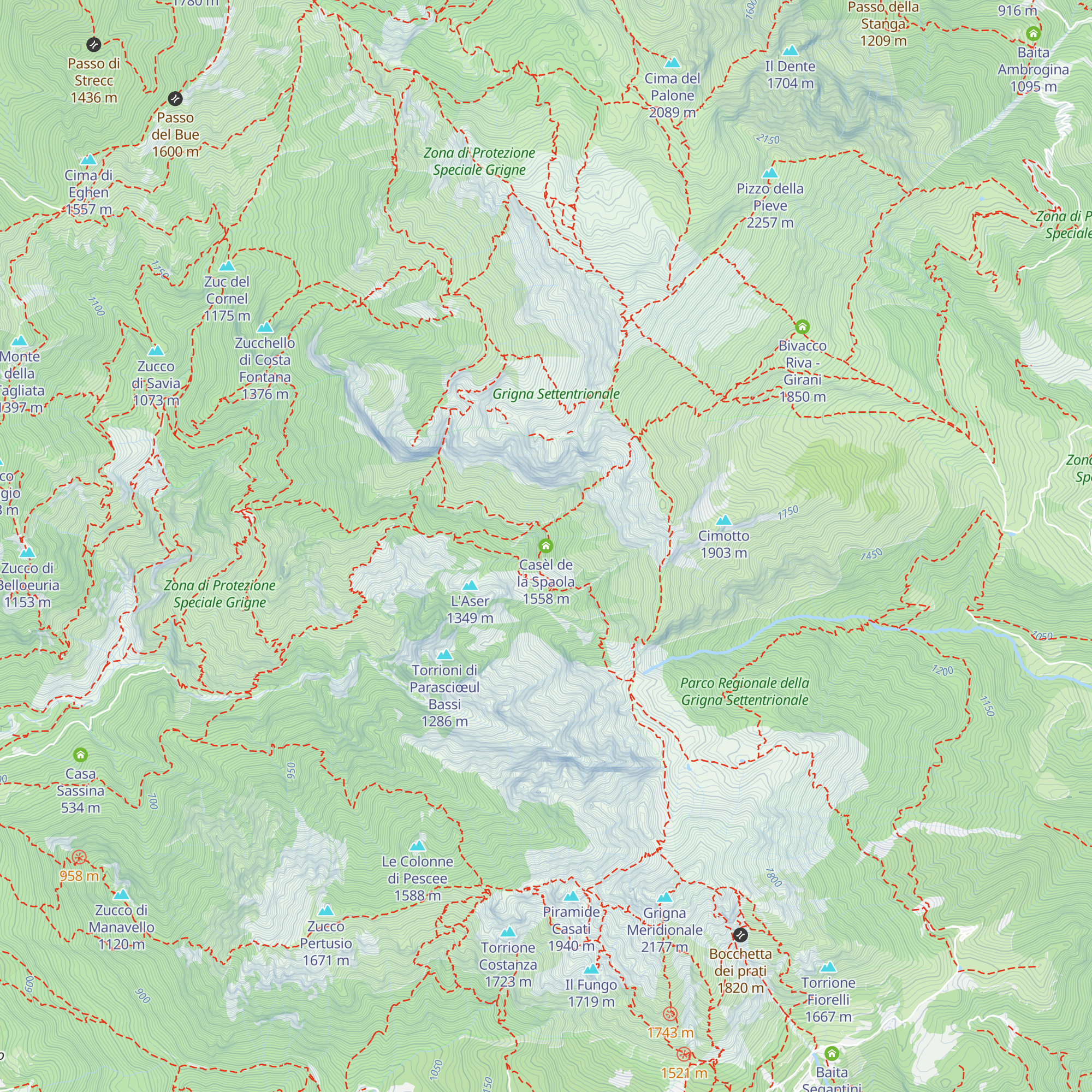 Casèl de la Spaola map