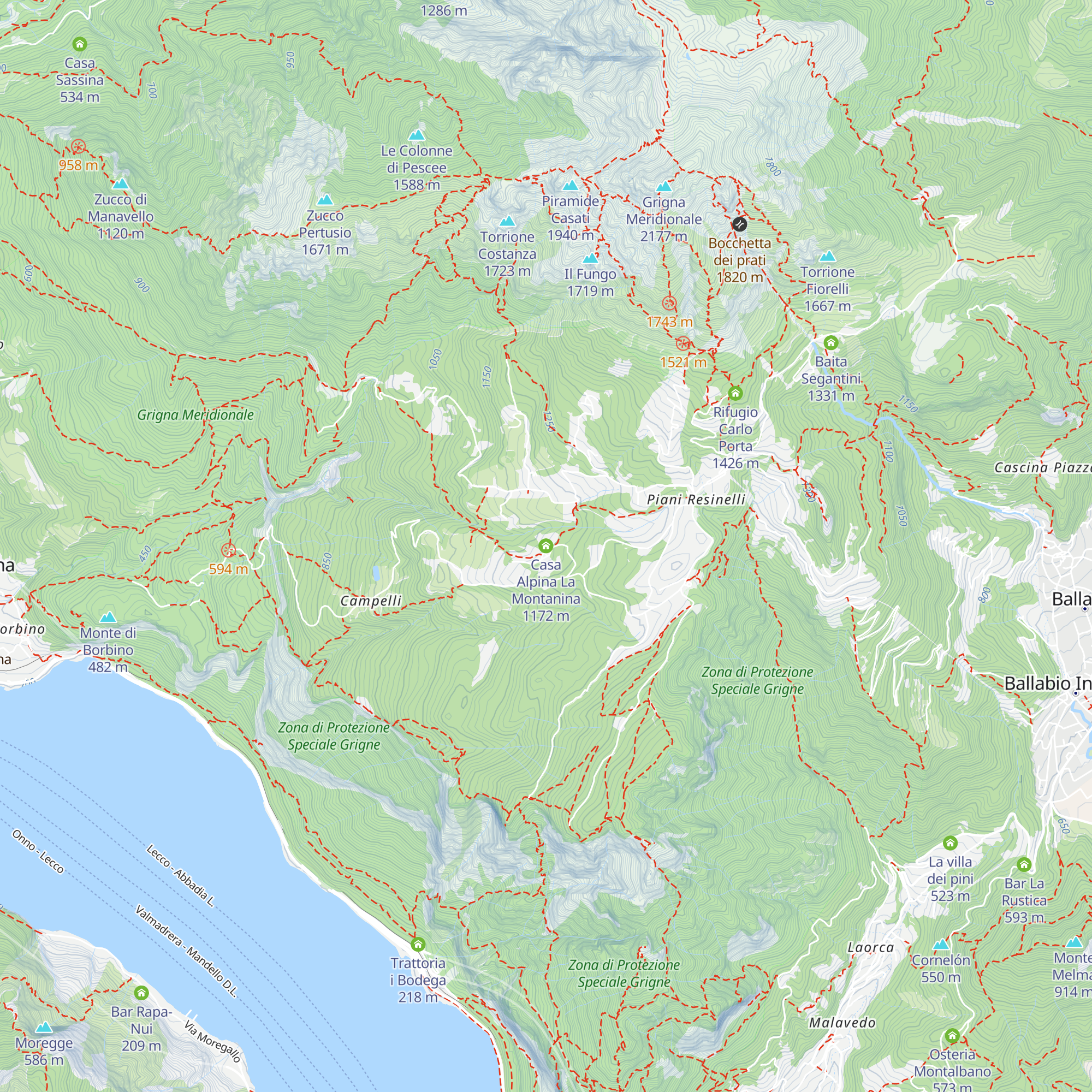 Casa Alpina La Montanina map