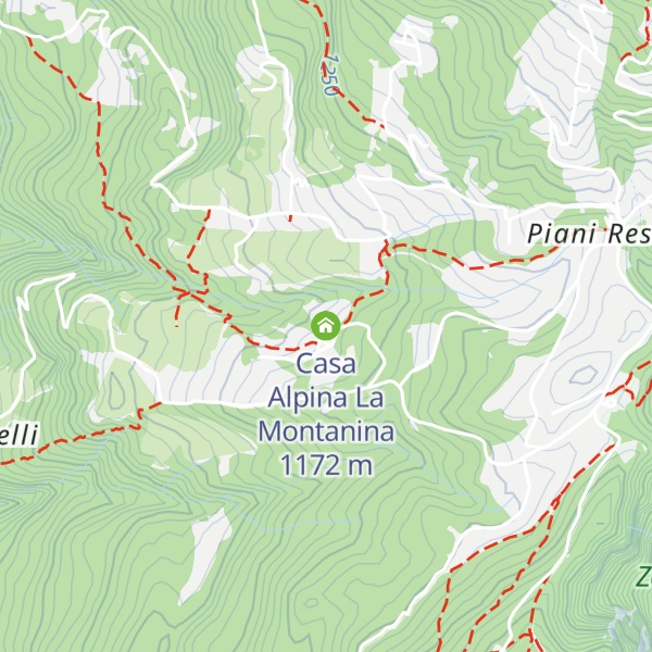 Map of Casa Alpina La Montanina