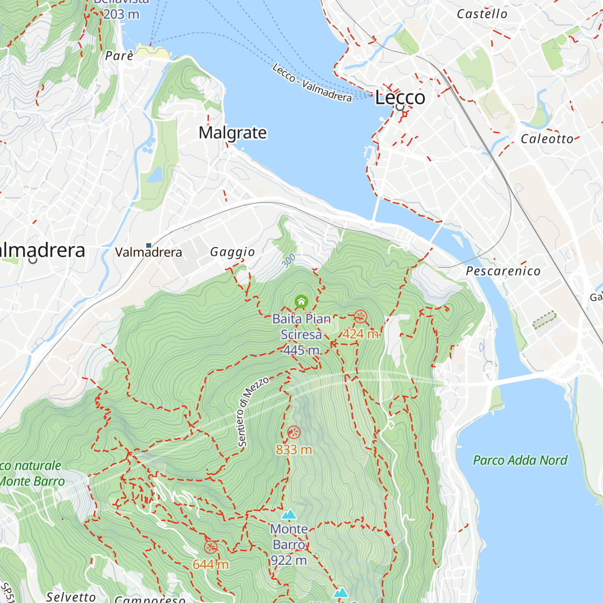 Baita Pian Sciresa map
