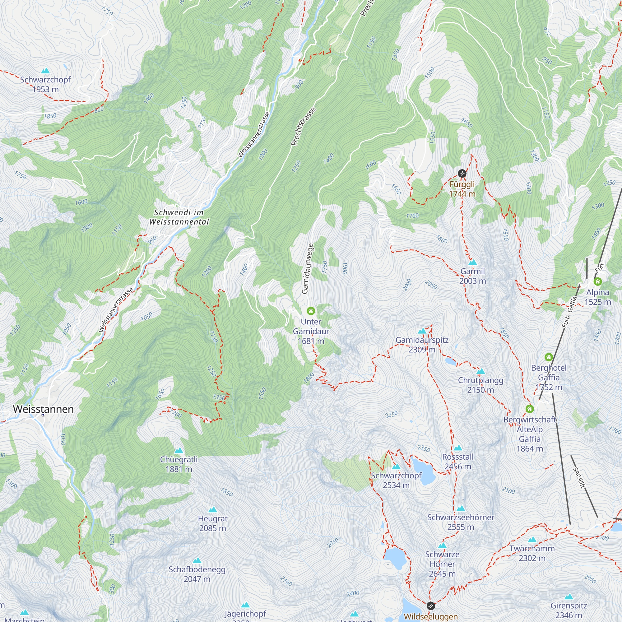 Unter Gamidaur map