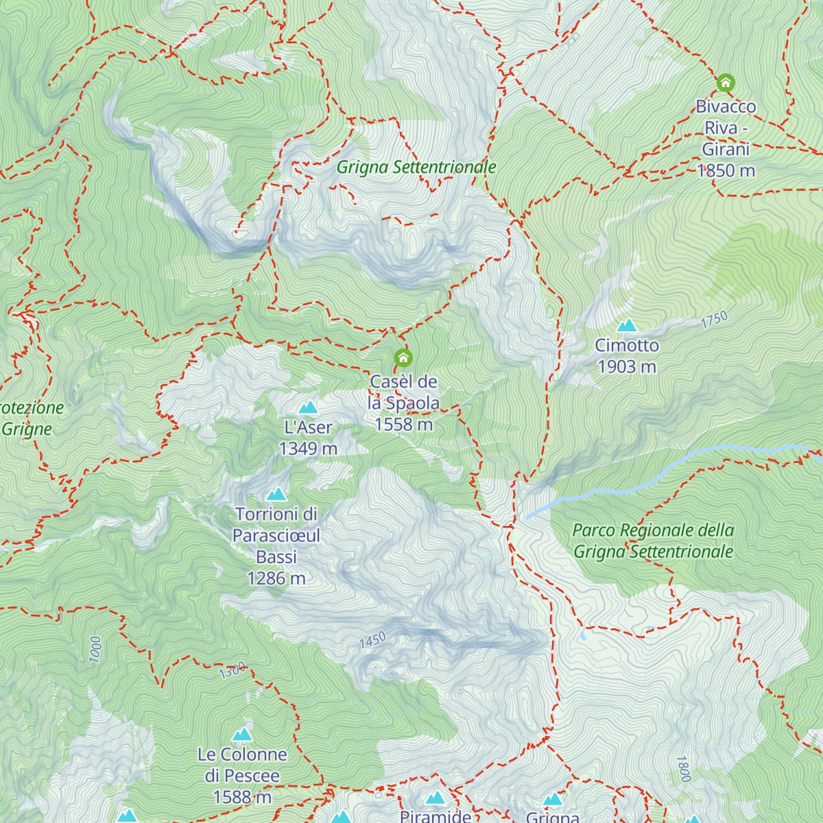Rifugio Elisa map