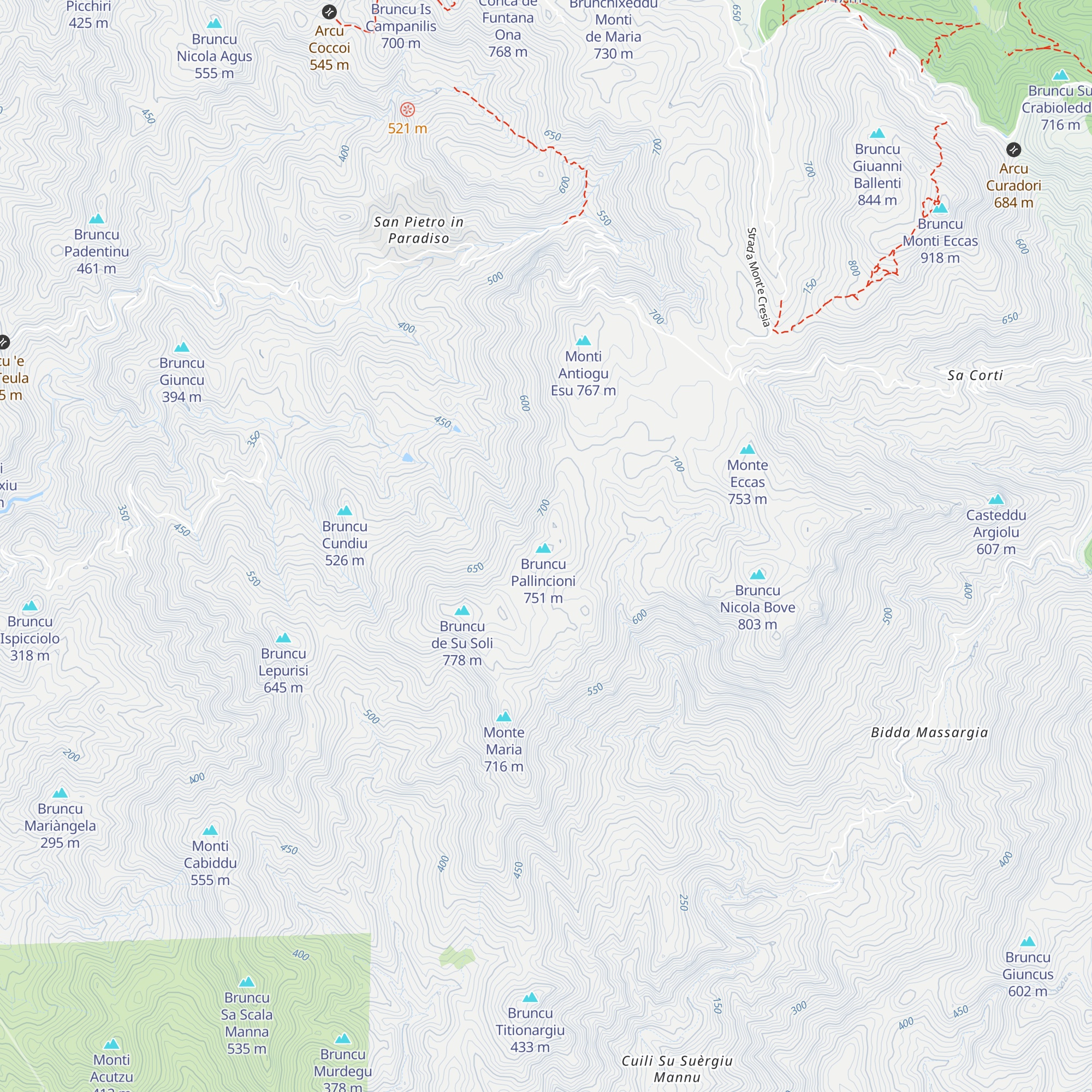 Rifugio Codoleddu map
