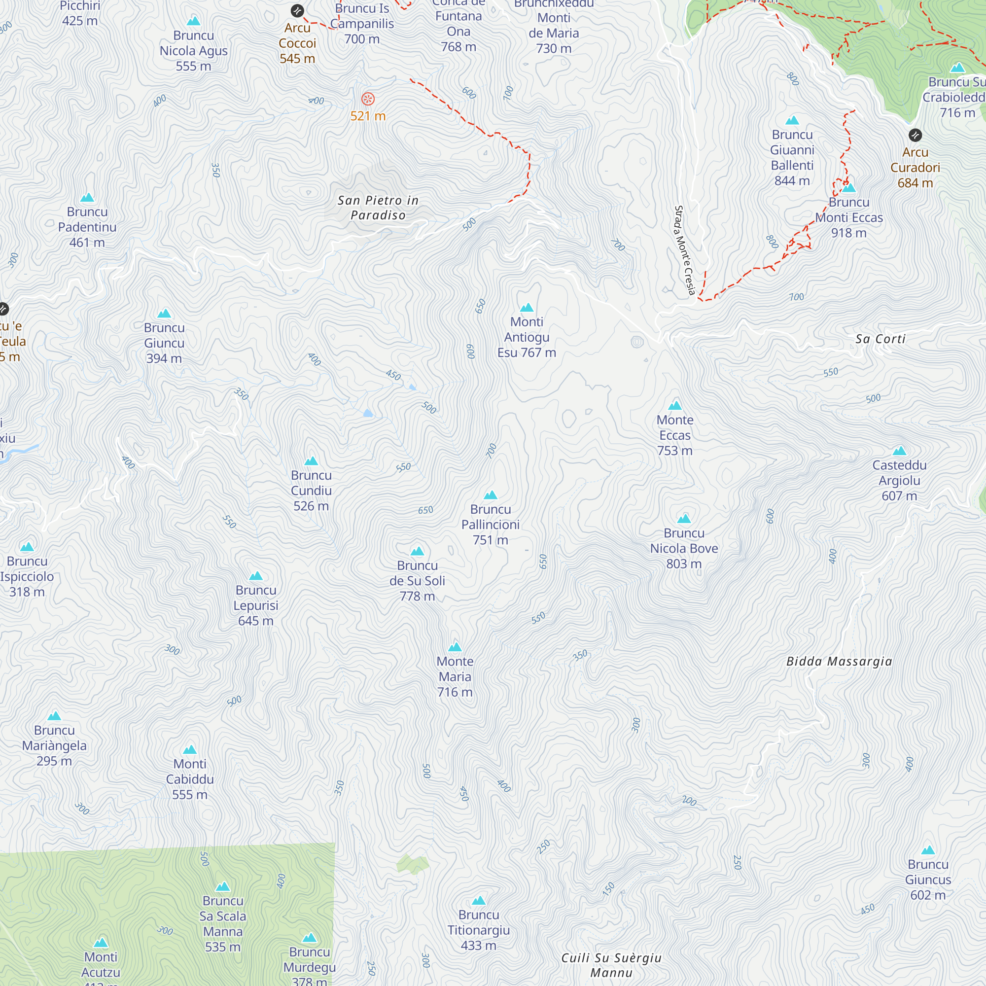 Rifugio Codoleddu map