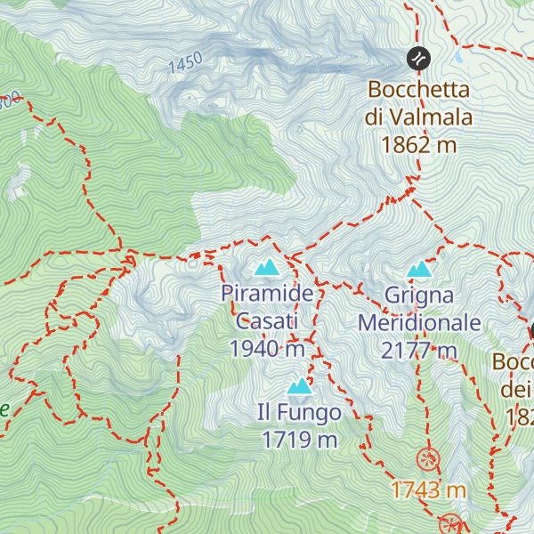 Map of Piramide Casati
