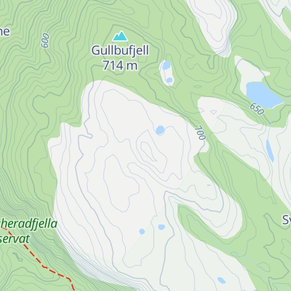 Map of Bjørndalsfjellet