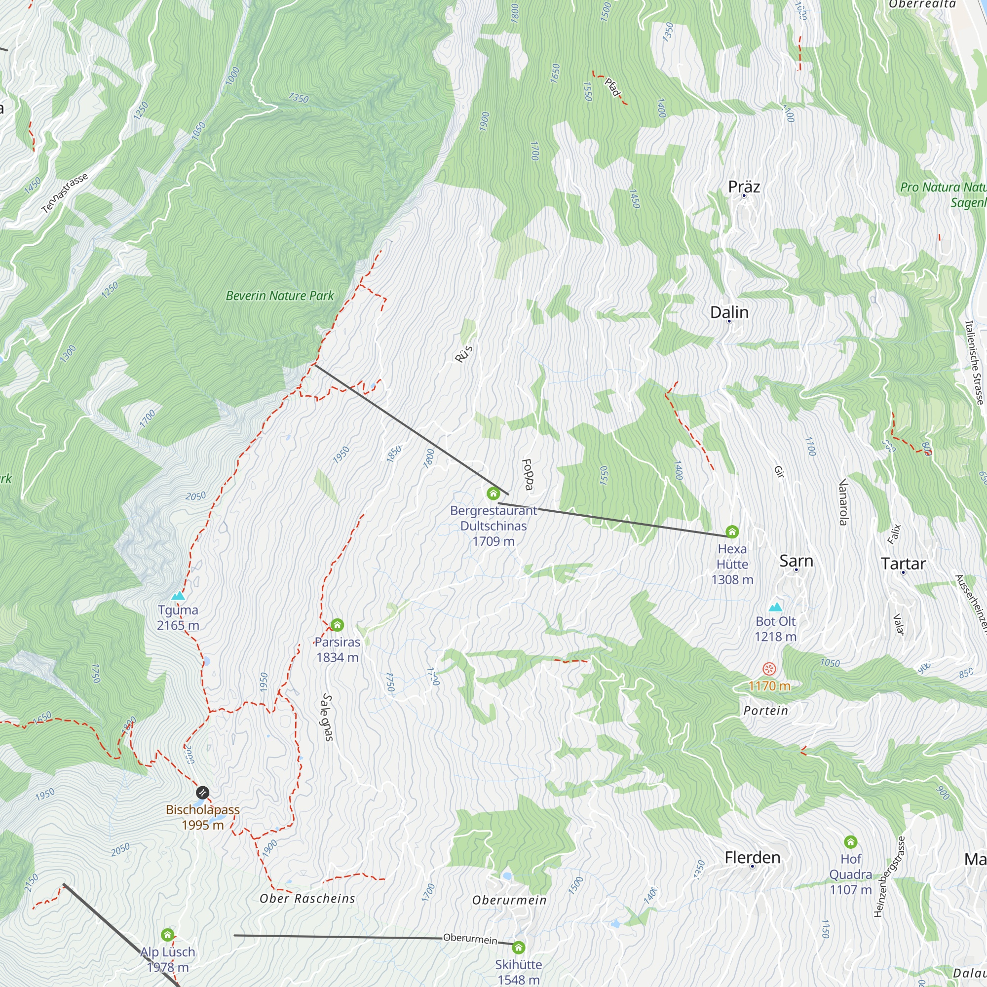 Bergrestaurant Dultschinas map