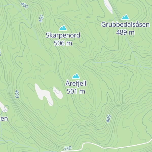 Map of Årefjell