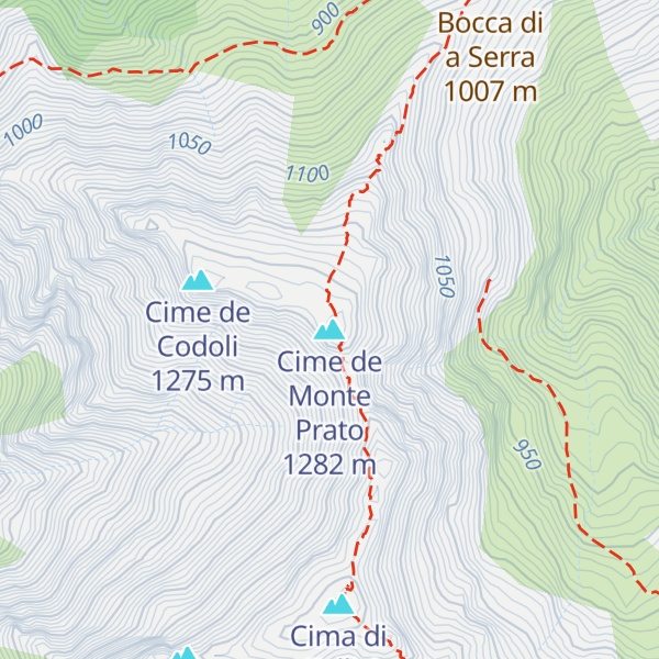Map of Cime de Monte Prato