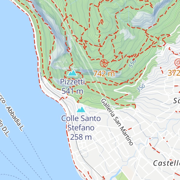 Map of Condotta di aereazione della Galleria San Martino
