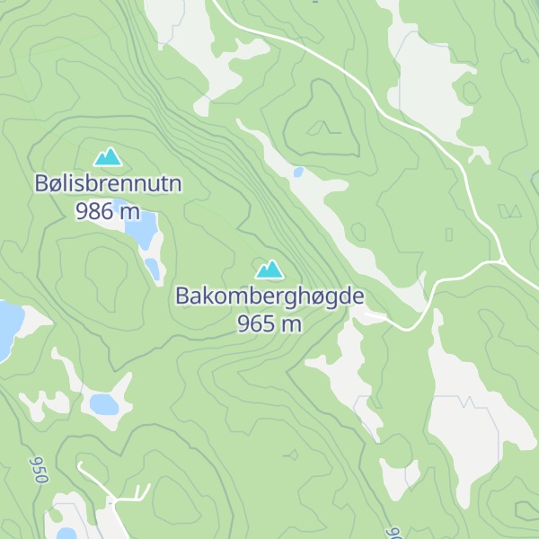 Map of Bakomberghøgde