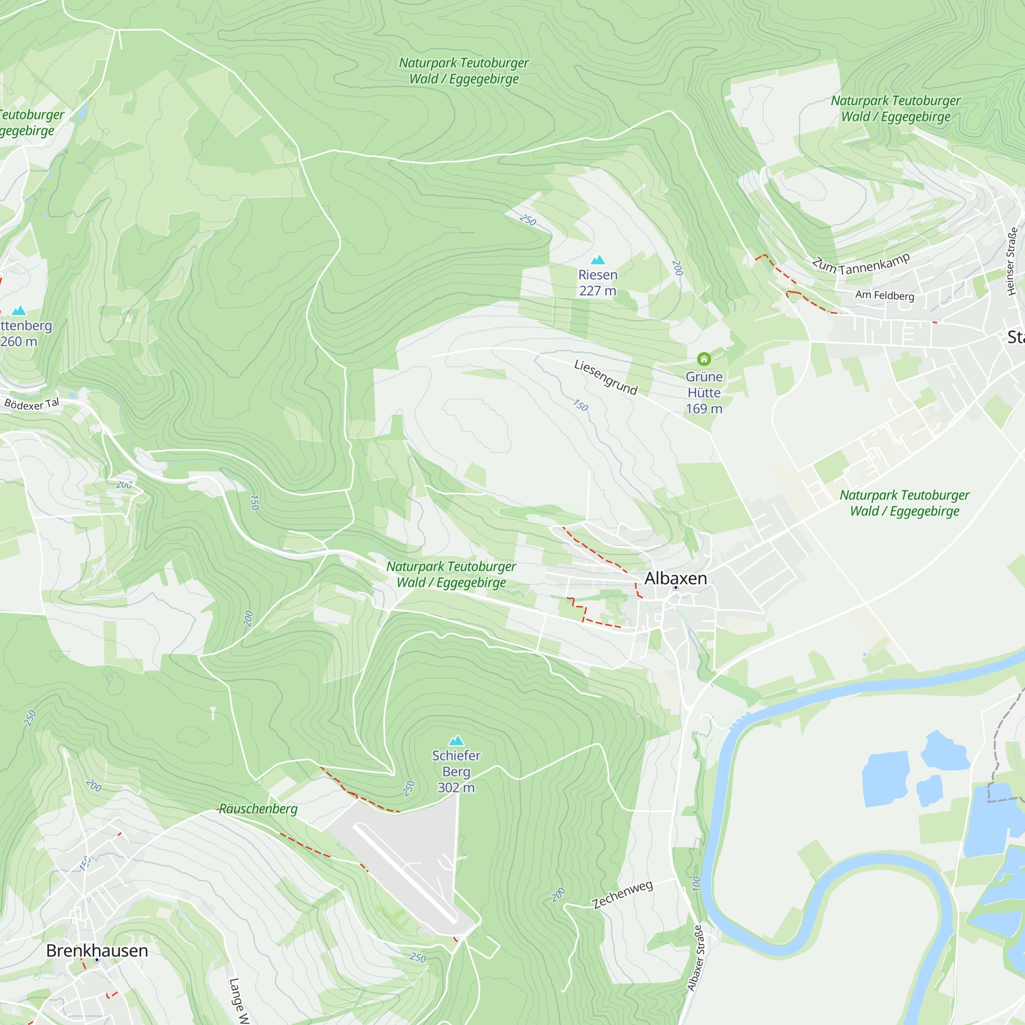 Schützenhütte Albaxen map