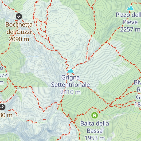 Map of Grigna Settentrionale