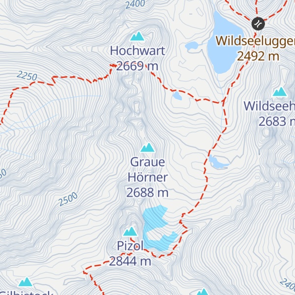Map of Graue Hörner
