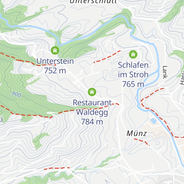 Map of Restaurant Waldegg