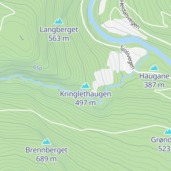 Map of Kringlethaugen