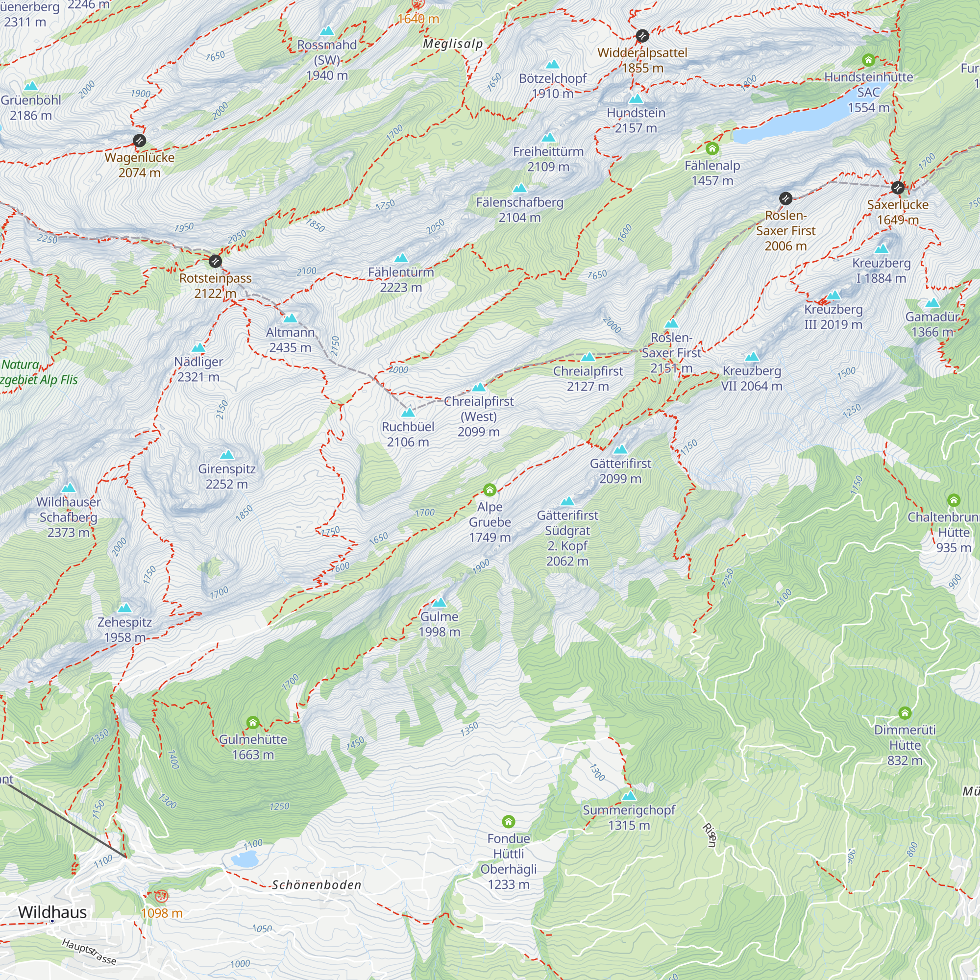 Alpe Gruebe map