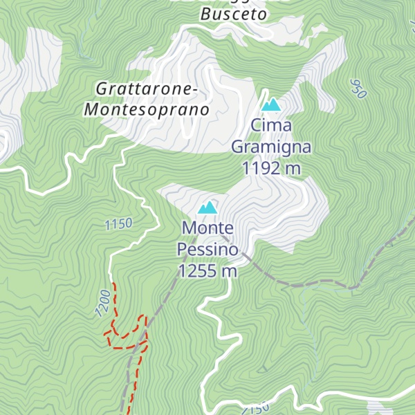 Map of Monte Pessino