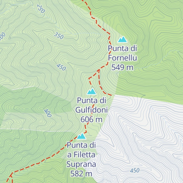 Map of Punta di Gulfidoni