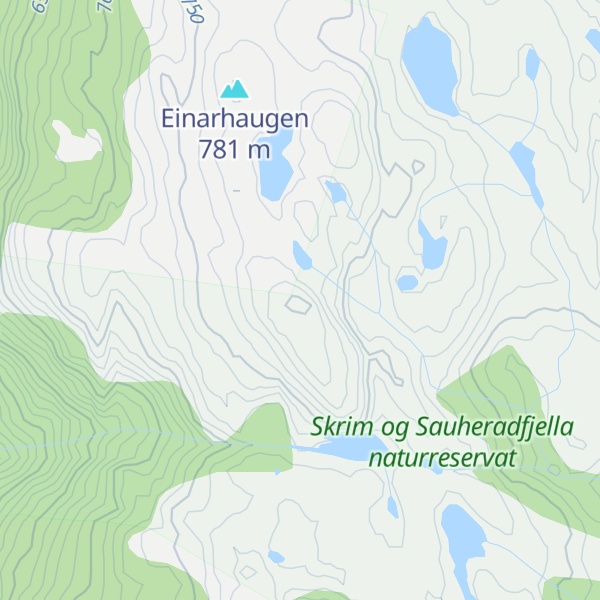 Map of Narefjell