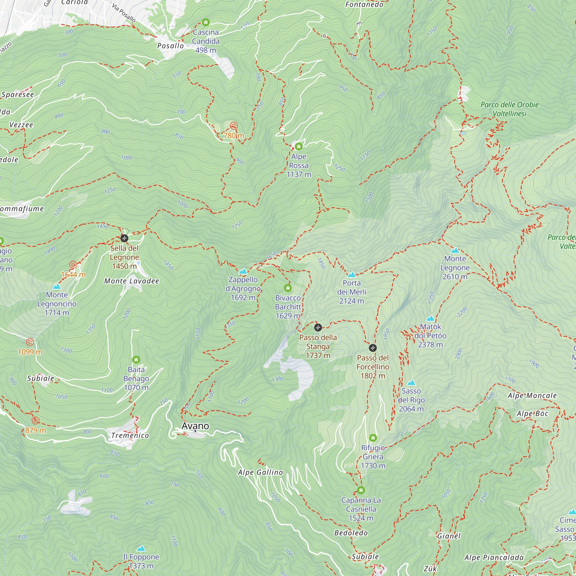 Bivacco Barchitt map
