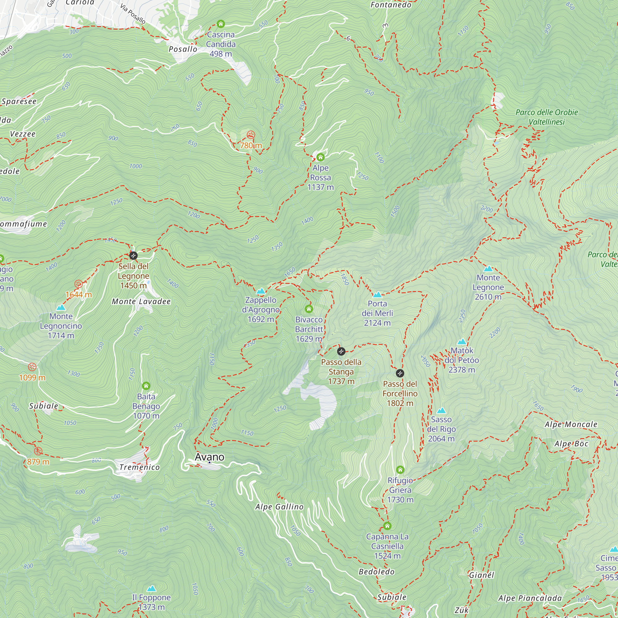 Bivacco Barchitt map