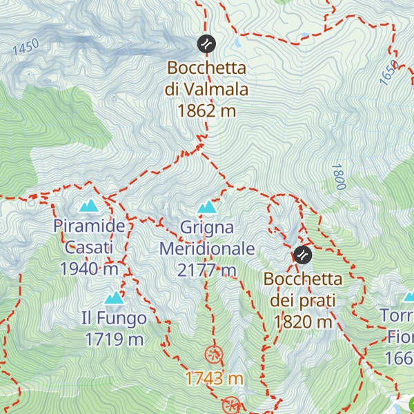 Map of Grigna Meridionale